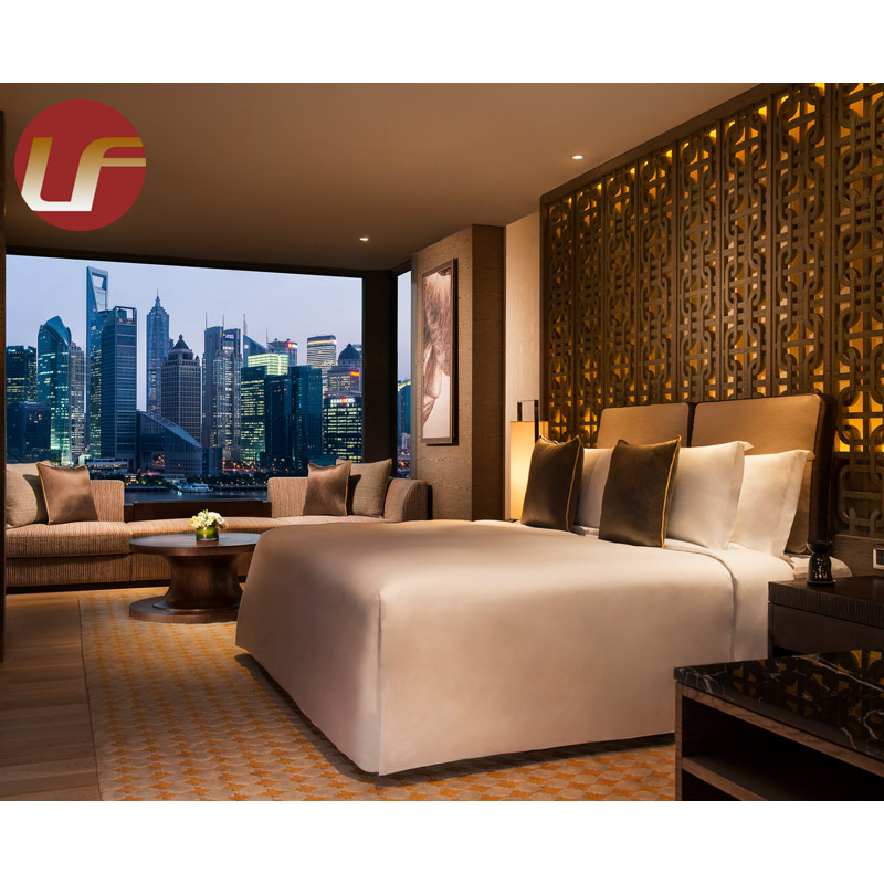 Juego de dormitorio de hotel personalizado moderno Diseño de dormitorio Ritz Carlton para fabricación