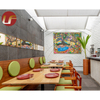 Diseños modernos, restaurante, asiento de cabina usado, juegos de sofás retro con respaldo alto, banco de café, asientos, muebles de restaurante a la venta
