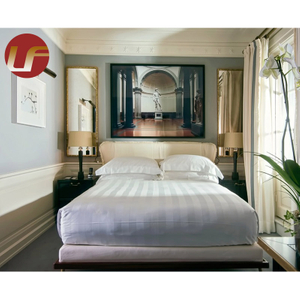 Cama para hotel de 5 estrellas, muebles de habitación, juego de dormitorio de madera maciza