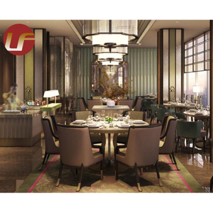 Juego de mesas y sillas de restaurante de estilo personalizado, muebles de restaurante de casa Club de madera de 4 o 5 estrellas hechos a medida