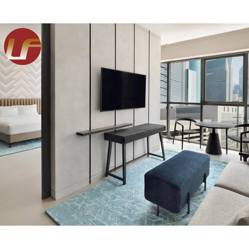 Estilo moderno de lujo y conjunto de muebles de dormitorio de muebles de hotel de cinco estrellas personalizados de alta calidad