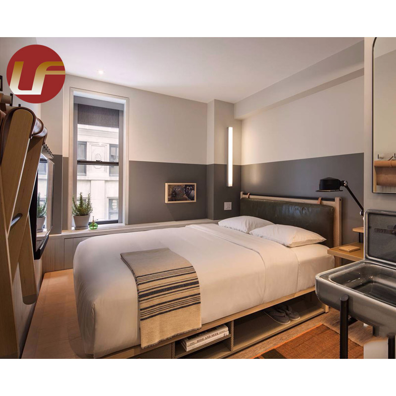 Fábrica personalizada de cinco estrellas Holiday Inn Habitación de hotel Muebles interiores Madera sólida