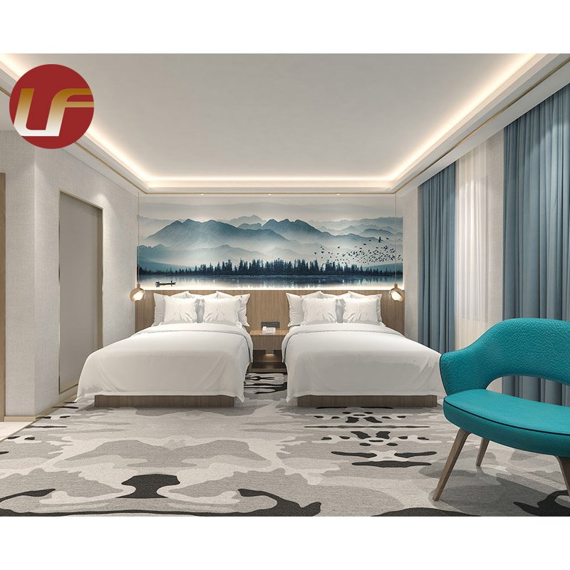 Muebles de encargo del hotel Muebles de madera del dormitorio del hotel fijados para el dormitorio del hotel de cinco estrellas