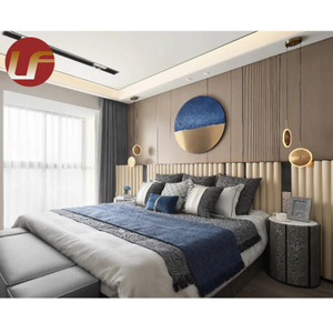 Muebles de hotel personalizados Muebles de villa de juego de dormitorio de hotel Hilton de lujo moderno de cinco estrellas