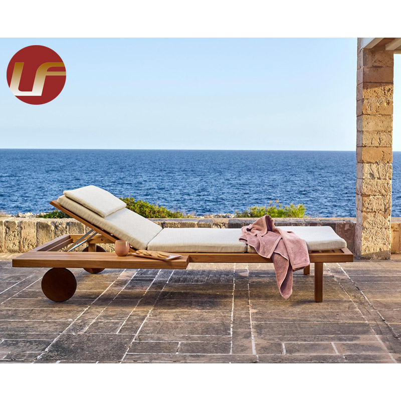 Twins al aire libre Chaise Lounge Chair Aluminio Garden Poolside Double Chaise Sun Lounger