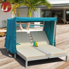 Cojín blanco de aluminio Muebles de exterior Tumbonas de piscina Muebles de exterior Tumbonas de playa