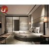 Juego de dormitorio de apartamento comercial de chapa de Foshan Muebles de habitación de hotel de lujo Juegos de dormitorio de hotel