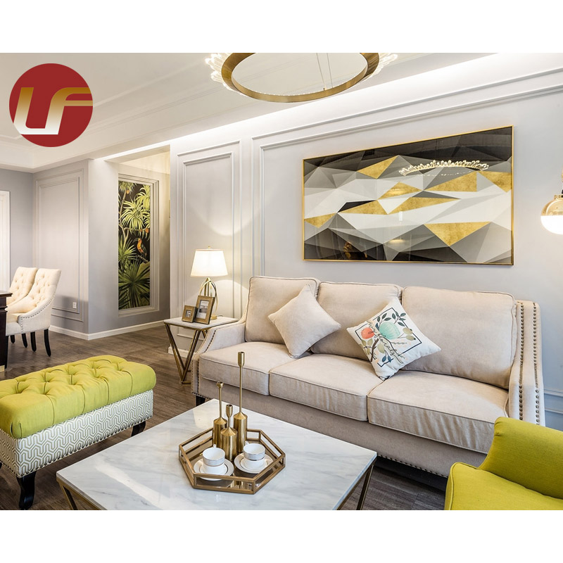 2022 Nuevo estilo de lujo Muebles de dormitorio de hotel Juego de muebles de sala de estar