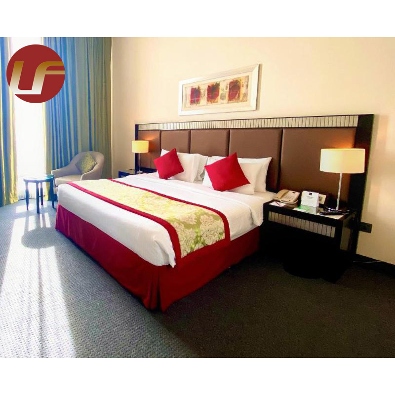 Juego de muebles de dormitorio de hotel moderno personalizado Muebles de hotel de cinco estrellas