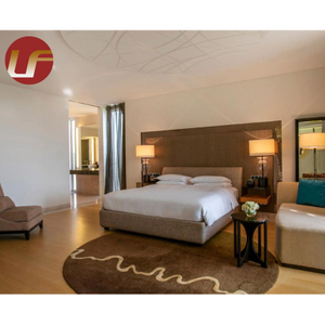 Juego de dormitorio de muebles de dormitorio de hotel con diseños de cama doble de madera contrachapada para dormitorio moderno