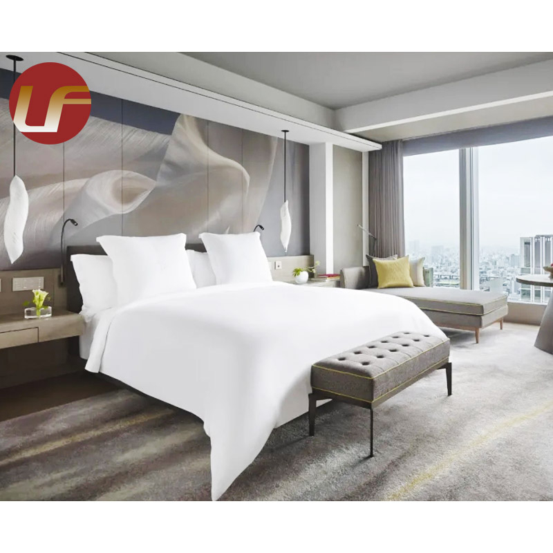 El conjunto moderno del dormitorio del hotel barato establece la personalización de los muebles de las habitaciones