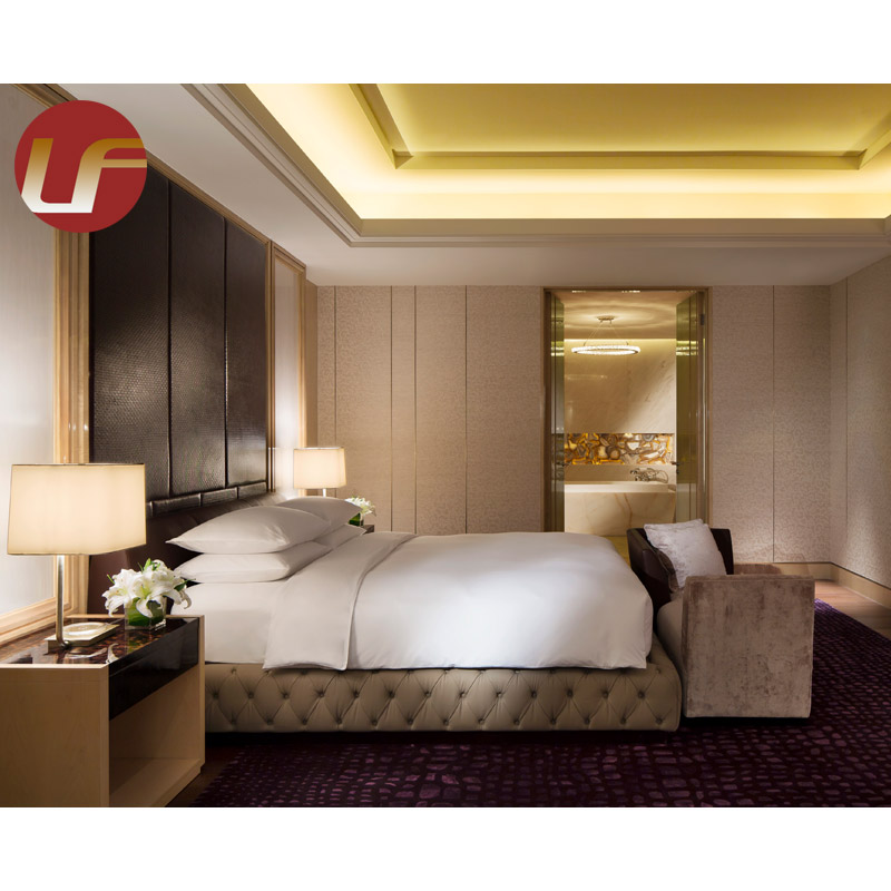 Diseño de lujo Hotel Motel Project Furniture Boutique Hotel de 5 estrellas Dormitorio Armario Muebles Conjunto