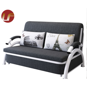 Sofá cama de Metal plegable multifuncional para sala de estar, sofá cama deslizante de doble uso, pequeño apartamento plegable doble