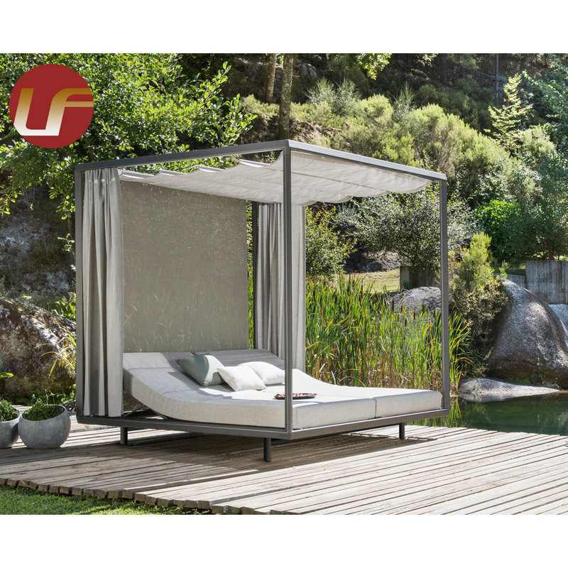 Muebles de exterior de lujo moderno Beach Poolside Double Sunshade Leisure Daybed