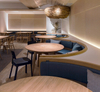 Nuevo diseño moderno de comida rápida de lujo moderno de madera antiguo restaurante sillas cabina asiento sofá para restaurante café