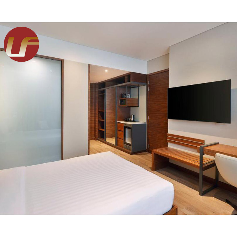 Solución integral Diseño de hotel Muebles modernos Decoración Estilo Resort Juego de dormitorio de suite de hotel de cinco estrellas personalizado