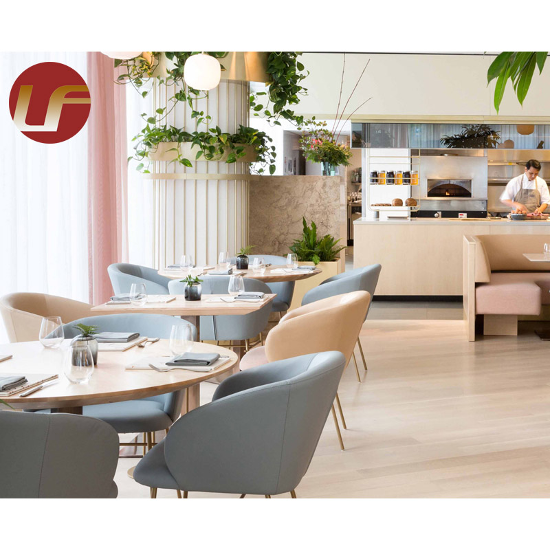 Suministro de conjunto de muebles de restaurante de hotel de madera moderno personalizado para hotel de 5 estrellas