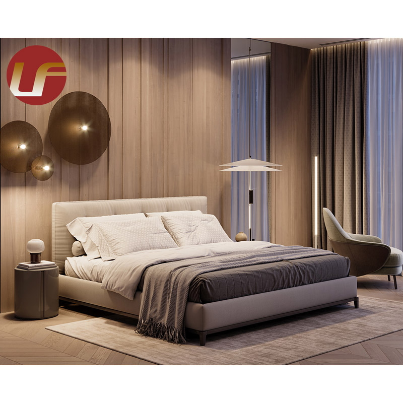 Juegos de dormitorio de madera personalizados de fábrica y juego de muebles de dormitorio de diseño moderno de alta calidad Queen King Size