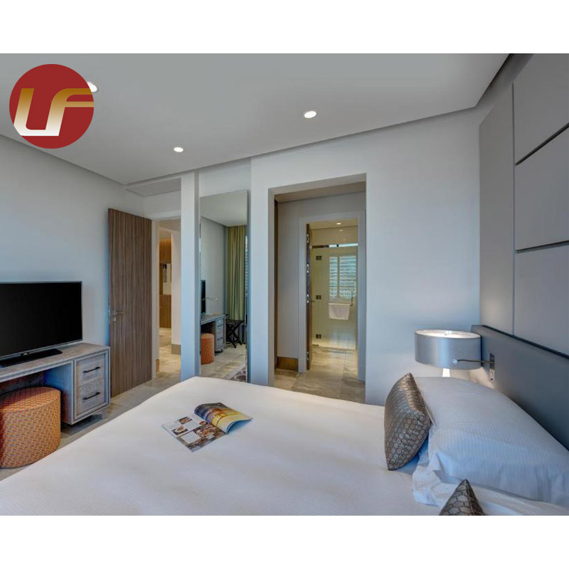 Emprender proyectos de hotel Personalizar juegos de dormitorio de hotel de cama de muebles de suite de hotel de madera moderna