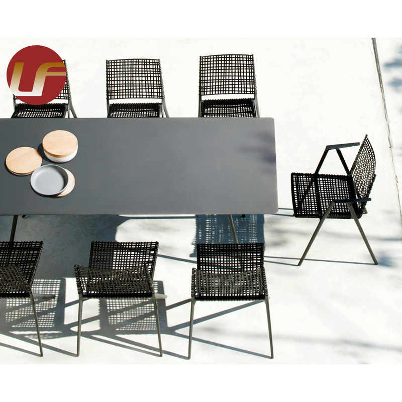 Muebles de jardín modernos para exteriores, silla de comedor de jardín de café de ratán, sillas de Hotel para restaurante y cafetería
