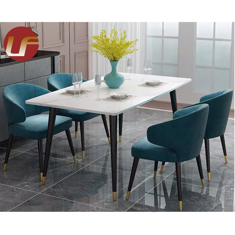 Gran oferta, nuevos muebles de comedor de lujo, mesas de comedor, juegos de comedor, 6 sillas de comedor, juego de mesa de comedor de mármol moderno