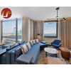 Solución integral Diseño de hotel Muebles modernos Decoración Estilo Resort Juego de dormitorio de suite de hotel de cinco estrellas personalizado